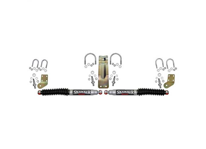 Skyjacker Suspension - Dual Stabilizer Kit Silver W/ Black Boots - 9218