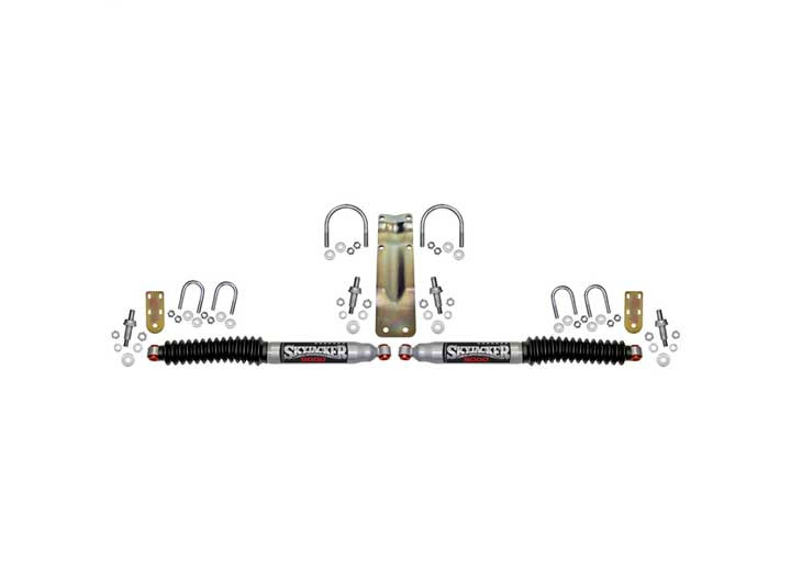 Skyjacker Suspension - Dual Stabilizer Kit Silver W/ Black Boots - 9220