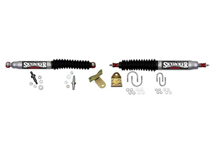 Skyjacker Suspension - Dual Stabilizer Kit Silver W/ Black Boots - 9255
