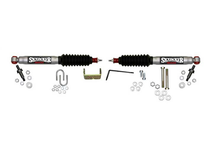 Skyjacker Suspension - Dual Stabilizer Kit Silver W/ Black Boots - 9296