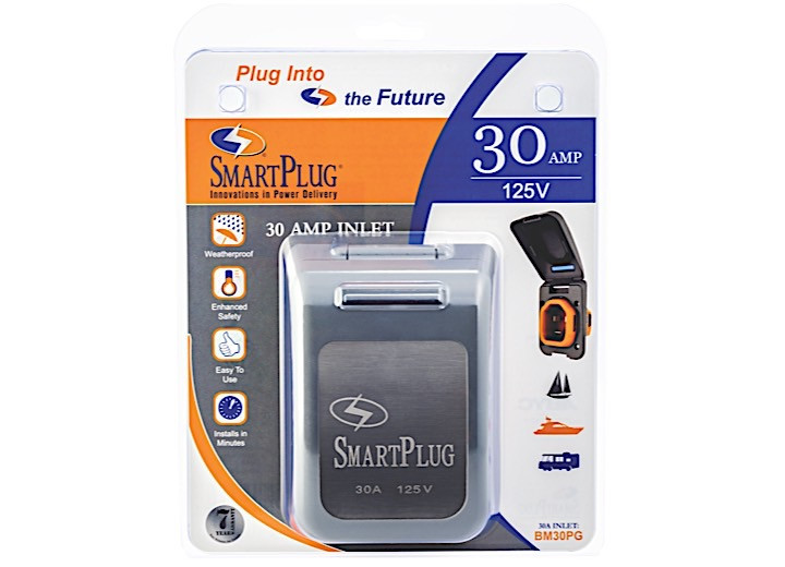 SmartPlug - 30 Ampnonmetallic Inlet W/ Gray Cover Assembly - BM30PG