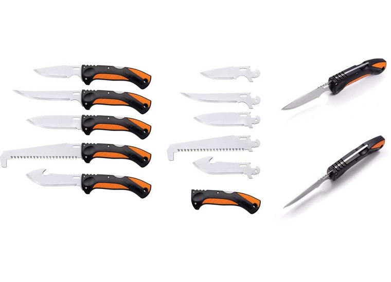 SOG - Click N Cut Max Hunting Field Knife Kit W/ 5 Blades/carrying Case - CS-CC-FLDKIT