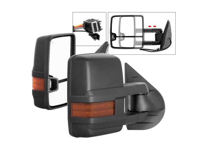 Spyder Automotive - (xtune )0713 Silverado G2 Power Heated Amber Led Signal Telescoping Mirror  Se - 9936692