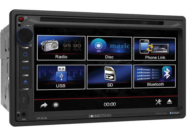 Sound Stream - 2din Source Unit W/bluetooth & 6.5in Lcd - VR651B
