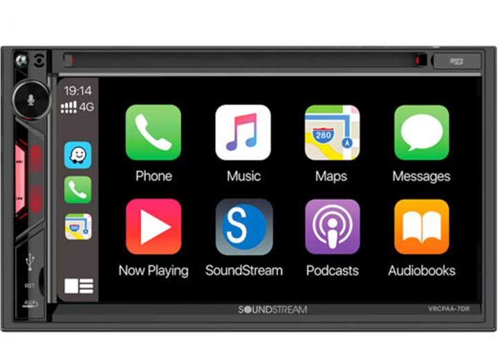 Sound Stream - 7in 2din Dvd Carplay Android Auto - VRCPAA-7DR