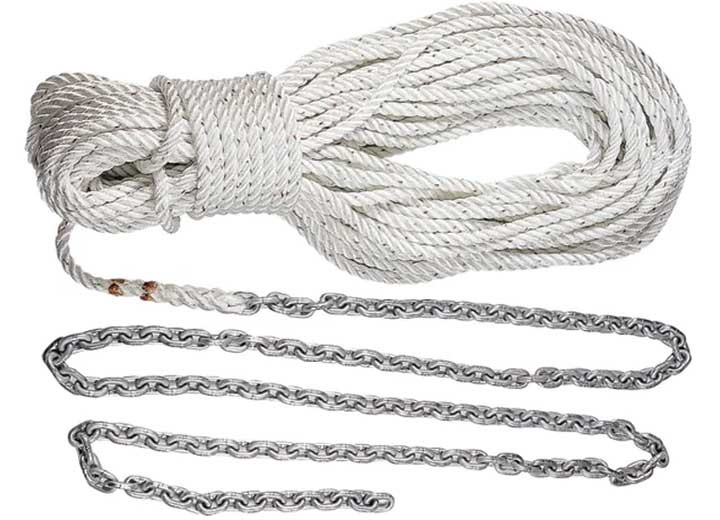 Taylor Made - Anchor Rope15ft 1/4in G4 Chain 300ft 1/2in 3strand Nylon Rope W/5/16in Shackl - 2020202596