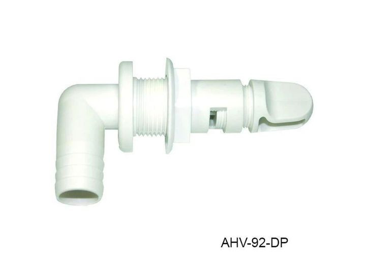 TH - 3/4in Barbed 90 Degree Aerator Head With Shutoff Valve  White - AHV-92-DP