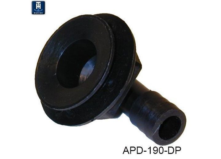 TH - 90 Degree All Purpose Drain  Black - APD-190-DP