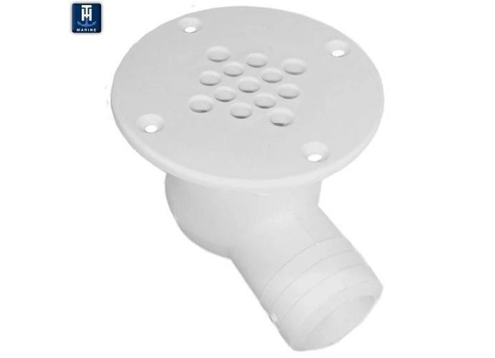 TH - 90 Degree Cockpit Scupper Drain  White - CSD-92-DP
