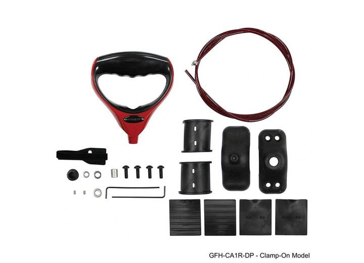 TH - Gforce Handle  W/ Trolling Motor Clamp  Red - GFH-CA1R-DP