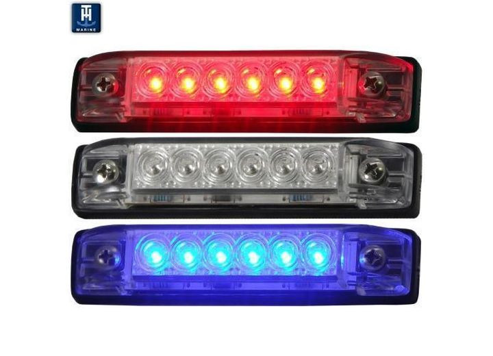 TH - Blue  4in Slim Line Led Utility Strip Light  Clear Lensretail - LED-51801-DP