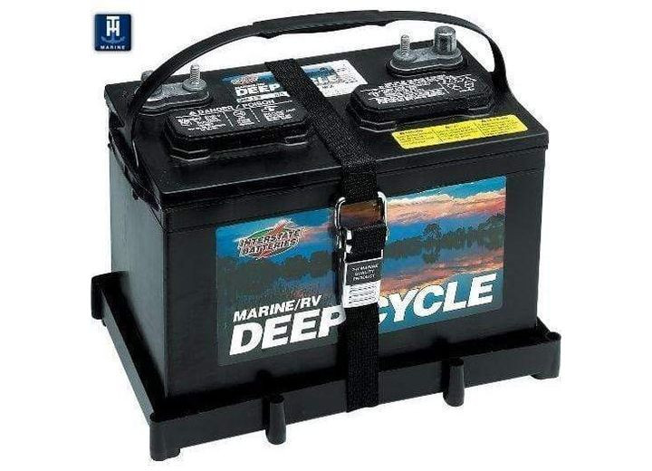 TH - 24 Series Battery Tray W/ Stainless Steel Buckled Strap - NBH-24-SSC-DP