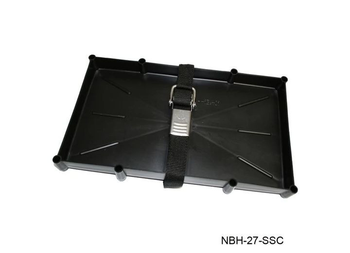 TH - 27 Series Battery Tray W/ Stainless Steel Buckled Strap - NBH-27-SSC-DP
