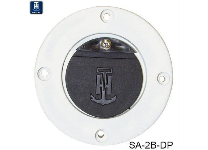 TH - Scupper Adapter  White W/black Flapper - SA-2B-DP