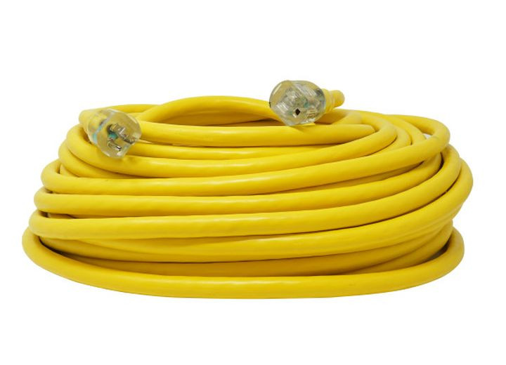 Southwire - 100ft Sjtw 10/3 Outdoor Extension Cord W/ Lighted End (yellow) - 2689SW0002