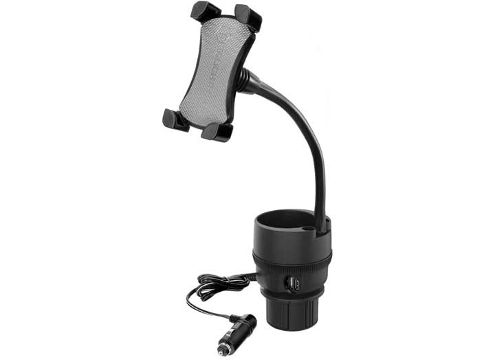 Tough Tested Brand - Powered Cupholder Mount With Dual Usb & 24v Socket - TT-4S-PC