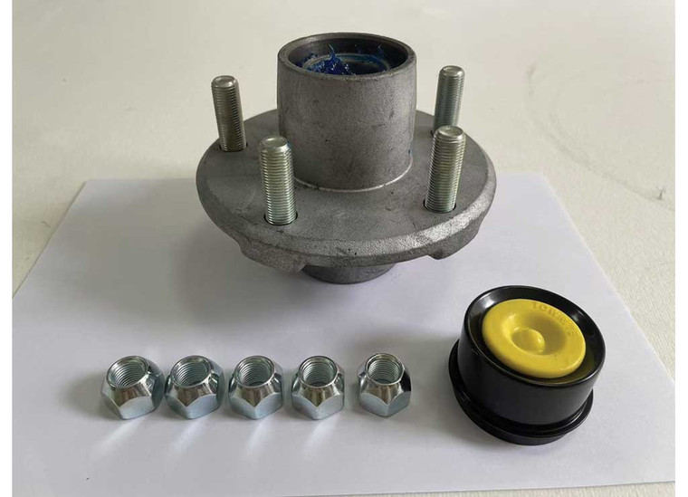 Tow-Rite - Idler Hub 54.5 Bc 2k Kit Bearing 1in L44643/l44610 1/2 Stud Pregreased  Boxed  Galvanized - TR4104G