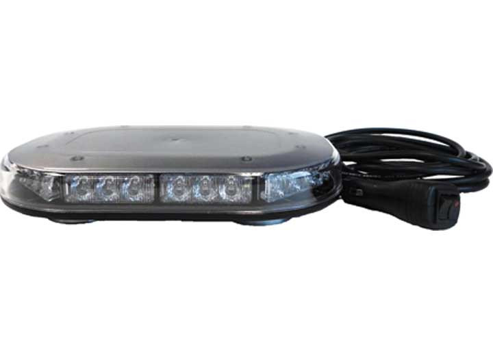 Uni-Bond Lighting - 9.75in Clear Lens Amber Led Warning Light Bar Magnetic Mount - E-2110ACM