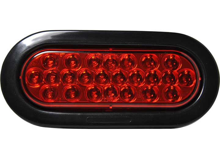Uni-Bond Lighting - Led Oval 24diodes Red Open Grommet & Pigtail Kit - KTL2238-24R