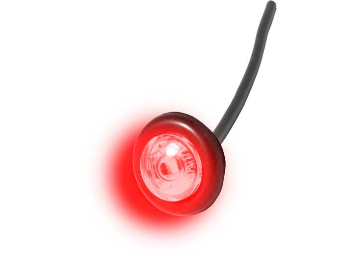 Uni-Bond Lighting - Led Compact Side Marker Lamp W/ Grommet Clear Lens Red - LED0720CR