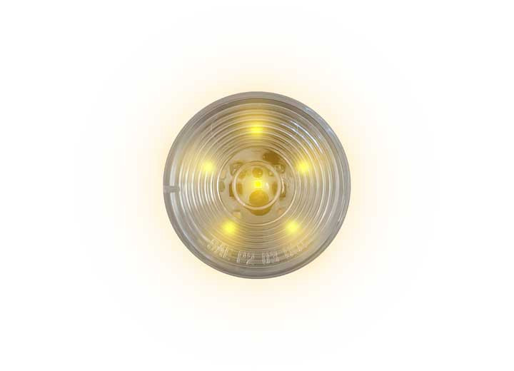 Uni-Bond Lighting - Led 2in Round Marker Clear Lens Lamp Amber  6diodes - LED2000C-6A