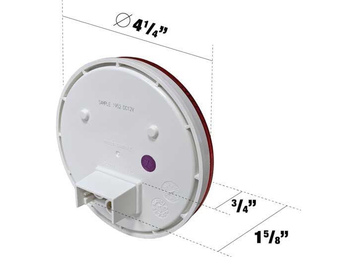 Uni-Bond Lighting - Led 4in Round Signal/park Lamp Amber  7diodes - LED4000-7A