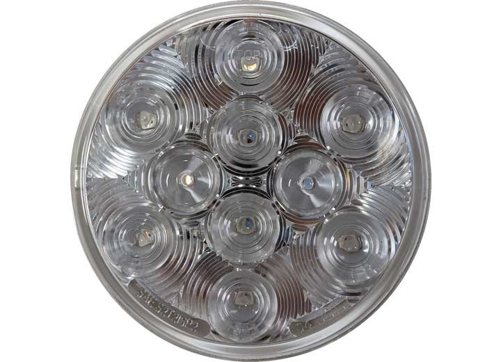 Uni-Bond Lighting - Led 4in Round Stt Lamp Clear Lens Red  10diodes - LED4000CS-10R