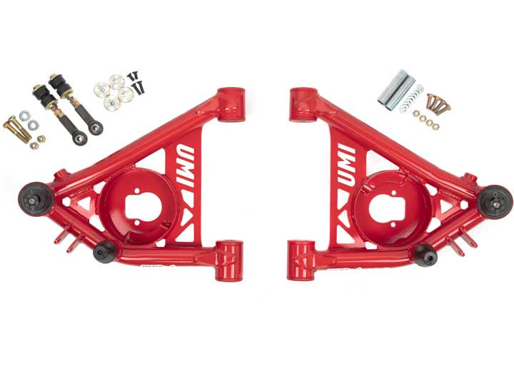 UMI Performance INC - 8292 Fbody 7888 Gbody S10 Tubular Front Lower Aarms Poly Red - 3031-R