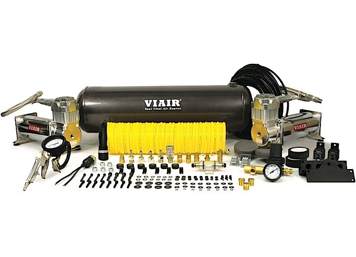 Viair Corporation - Dual 444c Onboard Air System (200 Psi · 3.53 Cfm · 40 Amp ·12v ·2.5 Gal. Tank) - 20019