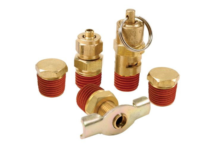 Viair Corporation - 5 Pc. Tank Port Fittings Kit (for 200psi Rated Systems) - 90004