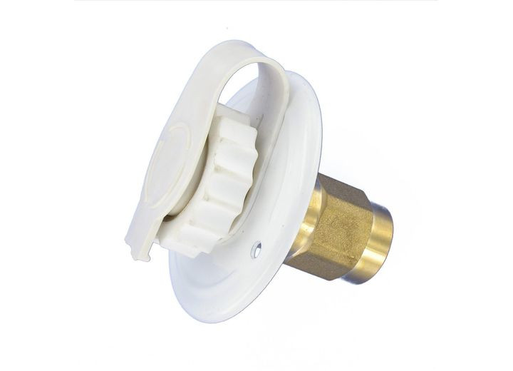 Valterra - Water Inlet 23/4in Metal Flange White Leadfree Bulk - A01-0171LF