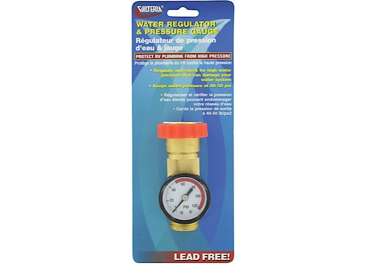 Valterra - Water Regulator Gauge Combo Leadfree Carded - A01-1124VP