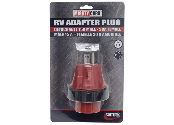 Valterra - 15a  30a Detachable Adapter Plug Carded - A10-1530DAVP