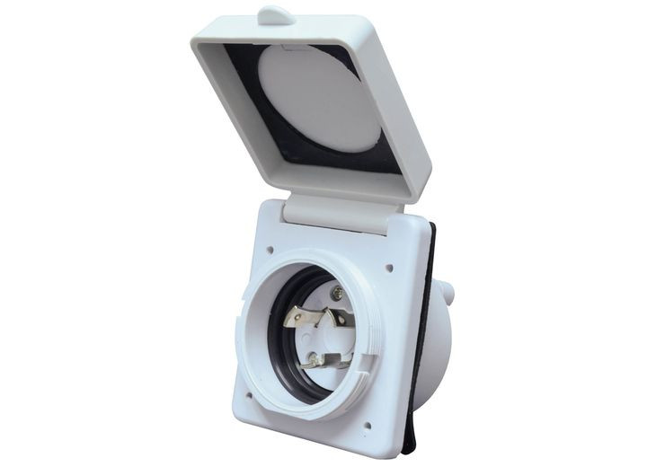 Valterra - 30apower Inlet White Carded - A10-30INVP