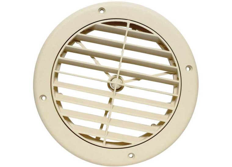Valterra - A/c Vent Louvered 5in Plastic Light Beige Carded - A10-3362VP