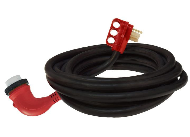 Valterra - 50a 90 Deg Led Detach Power Cord W/hdl 25ft Red Boxed - A10-5025ED90