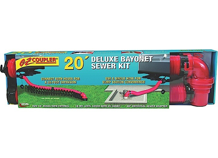 Valterra - Ez Coupler Deluxe Bayonet Sewer Hose Kit 20 - D04-0115