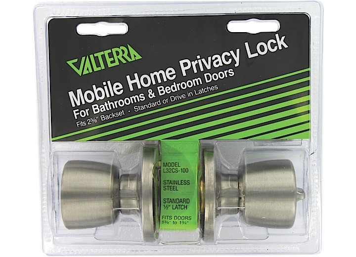 Valterra - Door Lock Bathroom/bedroom Privacy Knob X Knob Ss Clam Shell - L32CS100