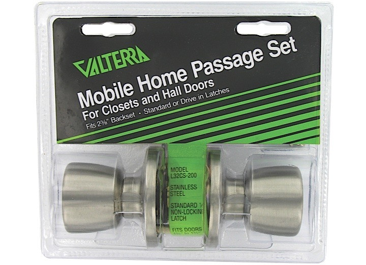 Valterra - Door Lock Interior Passage Knob X Knob Ss Clam Shell - L32CS200