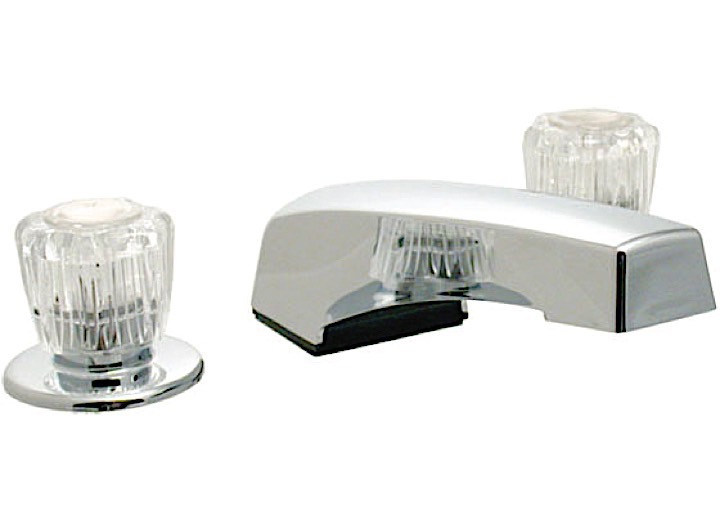 Valterra - Garden Tub Faucet 8in24in Adjustable 2 Knob 1/4 Turn Plastic Chrome - PF224301