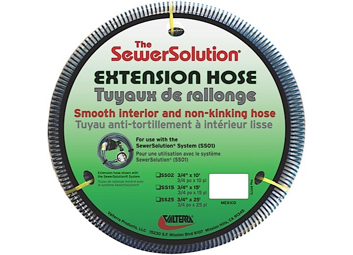 Valterra - Sewer Solution Extension Hose 15 Ft - SS15