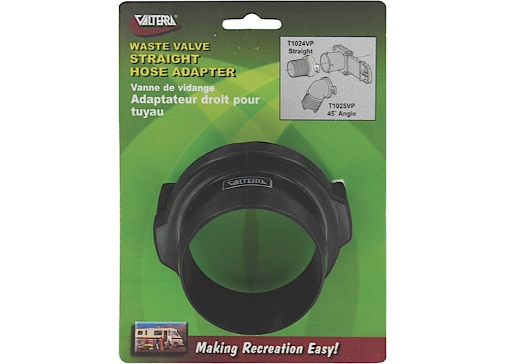 Valterra - Hose Adapter 3in Straight Black Carded - T1024VP