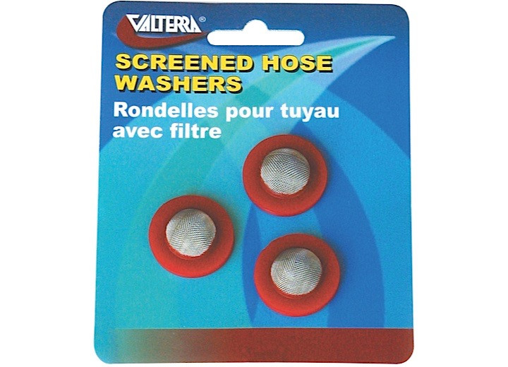 Valterra - Hose Washers With Screen Red 3 Per Card - W1526VP
