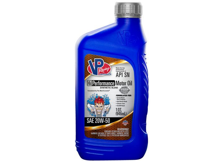 VP Racing - Vp Syn Blend 20w50 Hiperf Motor Oil Qt - 2977