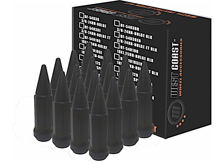 West Coast Accessories - 1/2 Atv Spike Kit Black 4 Lug (atv Only) - DF-54012SPKB