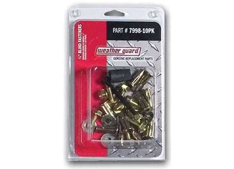 Weather Guard - 1/4 In Blind Fasteners For Rigid Fastening To Sheet Metal Fiberglass & Plastics (10 Pk) - 7998-10PK