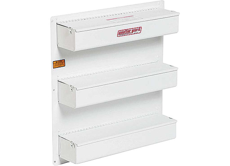 Weather Guard - Door Organizer 3 Closed Trays 213/4 X 20.1/4 In  White Steel Finish - 2911409