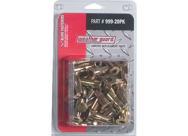 Weather Guard - 5/16 In Blind Fasteners W/bolts Washers & Installation Tool (20 Pk) - 999-20PK