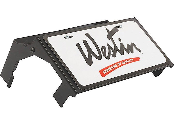 Westin Automotive - Max Winch Tray License Plate Bracket Black - 46-20055