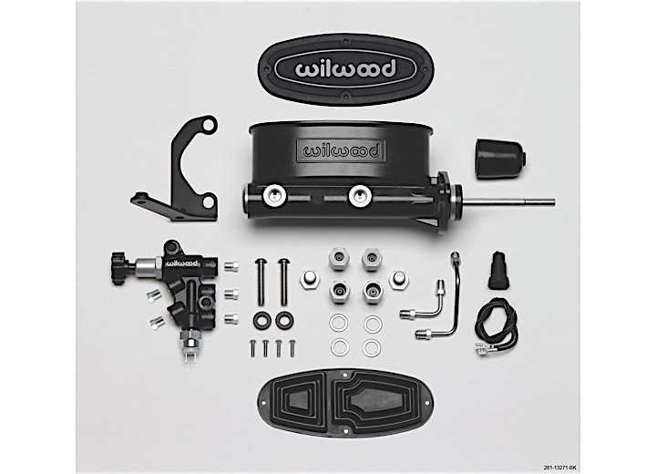 Wilwood - Hv Tandem M/c Kit W/ Bracket & Prop Valve7/8in Boreblackw/pushrod - 261-13271-BK